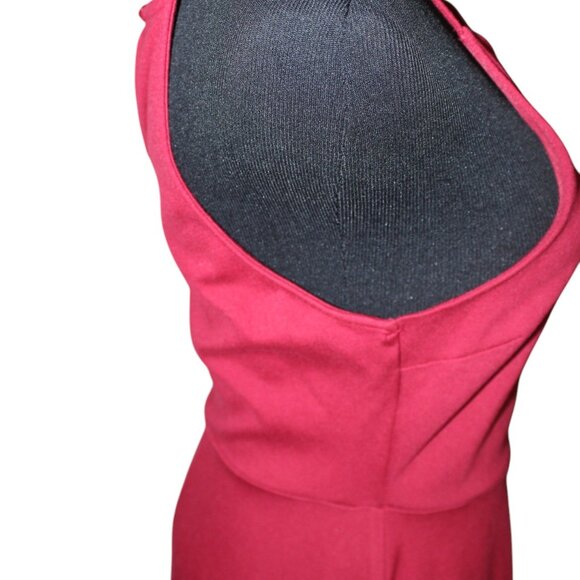 Monteau Swing Wine Scalloped Neck Spaghetti Strap Knit Small S EUC - Picture 6 of 13